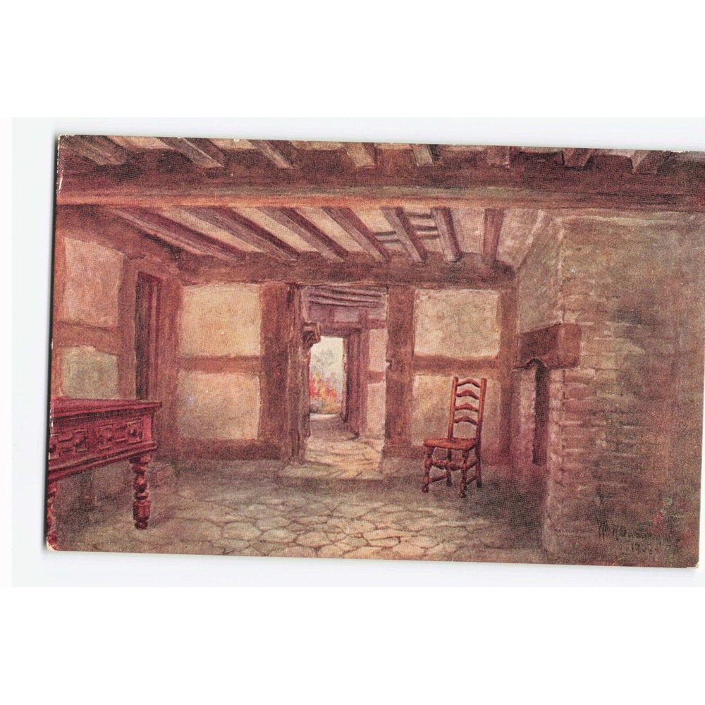 Vtg Shakespeare Birthplace Garden Room Postcard W.W. Quatremain J. Salmon 664